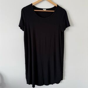 GARAGE | Classic Black T-Shirt Dress (size medium)